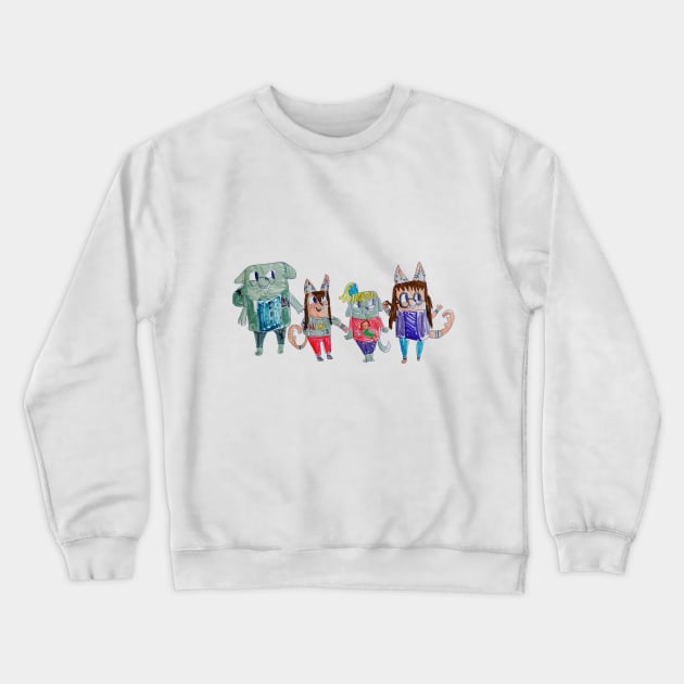 Family as Bluey Crewneck Sweatshirt by WhitneyWooHoo